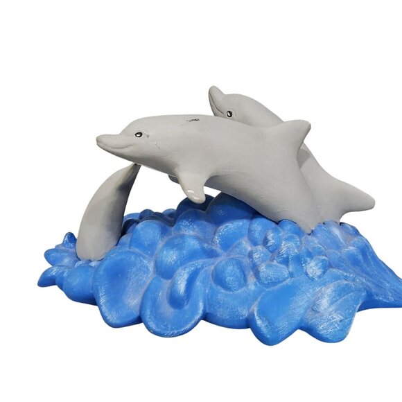 Vintage Gator Ceramic Molds Dolphin Jumping Sculpture Figurine Handmade Painted - Picture 4 of 8